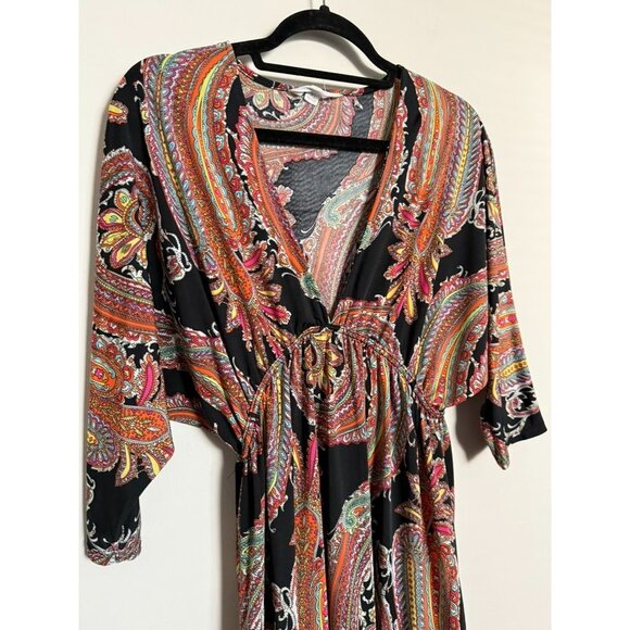 5th & Love Black Multi-Color Damask Design Dress - Size XL - Picture 2 of 11